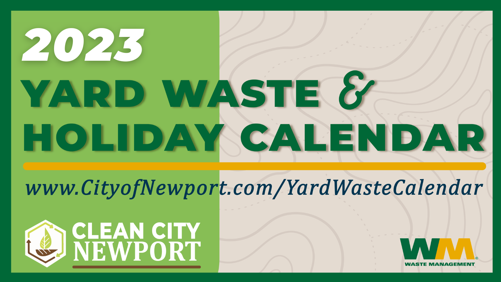 Download the 2023 Yard Waste & Holiday Trash Calendar